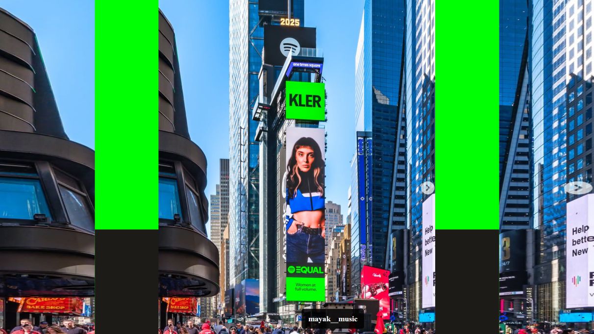 Співачка Kler на екрані Times Square як амбасадорка Spotify EQUAL